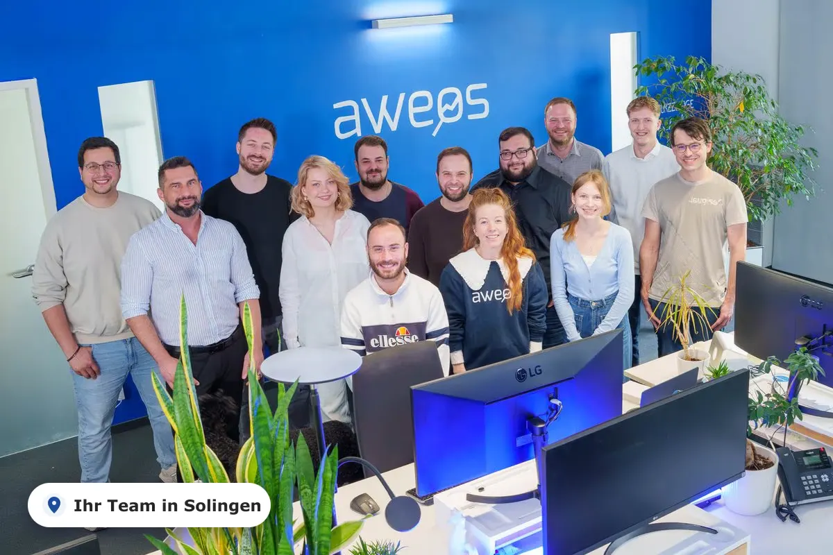 Das Team der AWEOS GmbH aus Solingen, das unser Buchungssystem entwickelt und betreut
