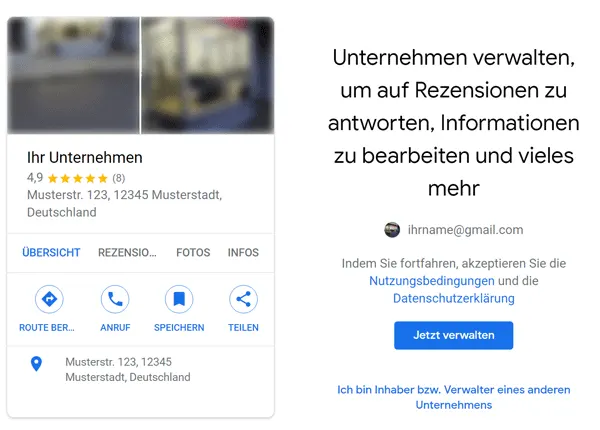 Google My Business Eintrag erstellen