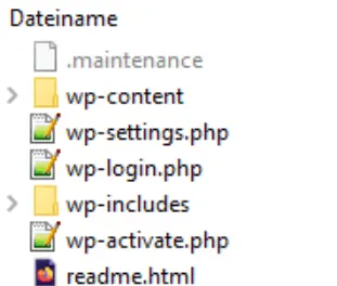 WordPress Maintenance Datei im Stammverzeichnis