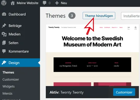 WordPress Theme installieren