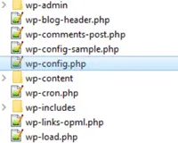 wp-config.php im WordPress Stammverzeichnis öffnen