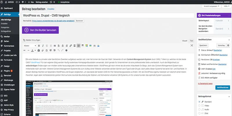 WordPress vs. Drupal - CMS Vergleich
