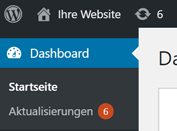 WordPress Updates über das Dashboard erreichen
