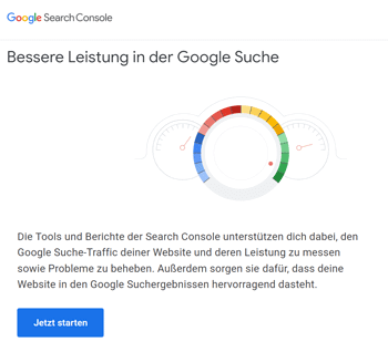Bei Google Search Console anmelden